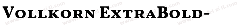 Vollkorn ExtraBold字体转换